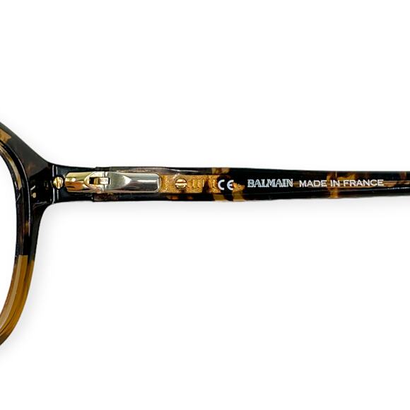 Balmain Paris Brown Tortoise Crystal Split Hinge Eyeglasses With Lens BL3002-02 - Picture 4 of 11